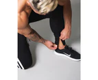 Bonivenshion Men's Sports Joggers Pants Casual Slim Fiti Tapered Workout Pants Training Sweatpants with Zipper Pocket for Men-Black