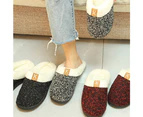 Cozy Memory Foam Slippers Fuzzy Wool-Like Plush Fleece Lined House Shoes W/Indoor, Outdoor Anti-Skid Rubber Sole - Black