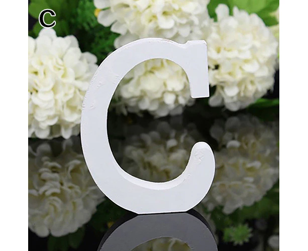 Large Wooden Letter Alphabet Wall Hanging Wedding Party Home Shop Decoration-C