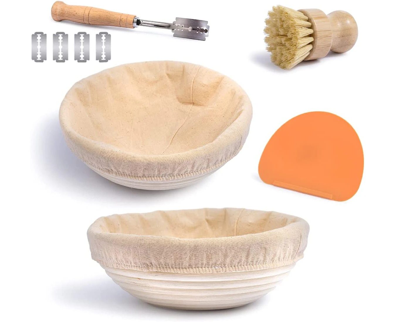 1pcs Bread Proofing Basket Set (Round) -  Bread Proofing Baskets