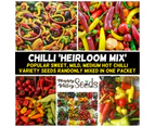 MIX CHILLI 15+ Seeds ALL TYPES chili pepper MIXED spring summer vegetable garden