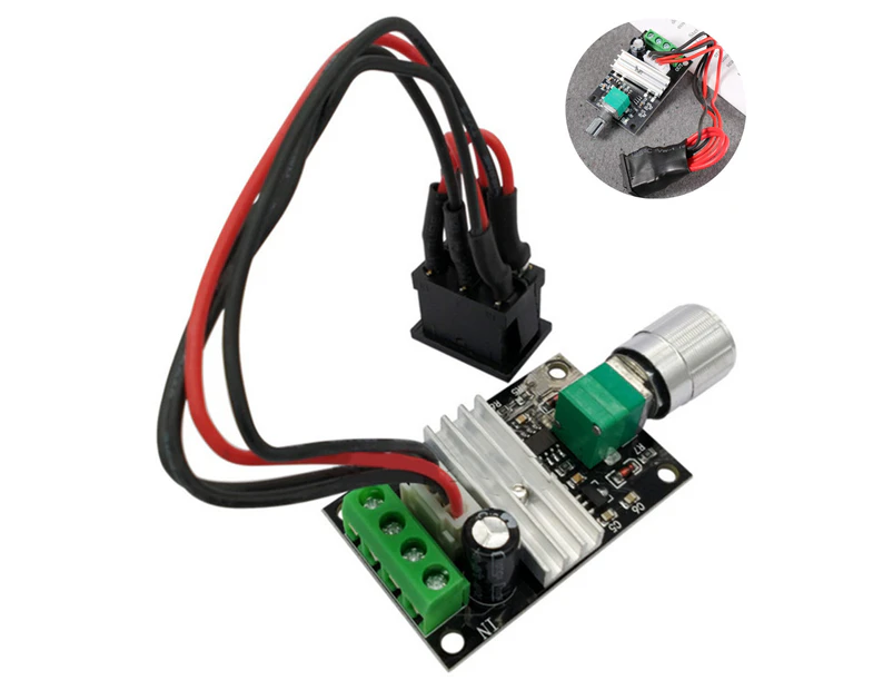 DC 6V 12V 24V 3A Pwm Dc Regulator Speed Electric Motor Controller With Switch Function Compact Dc Motor Speed Governor