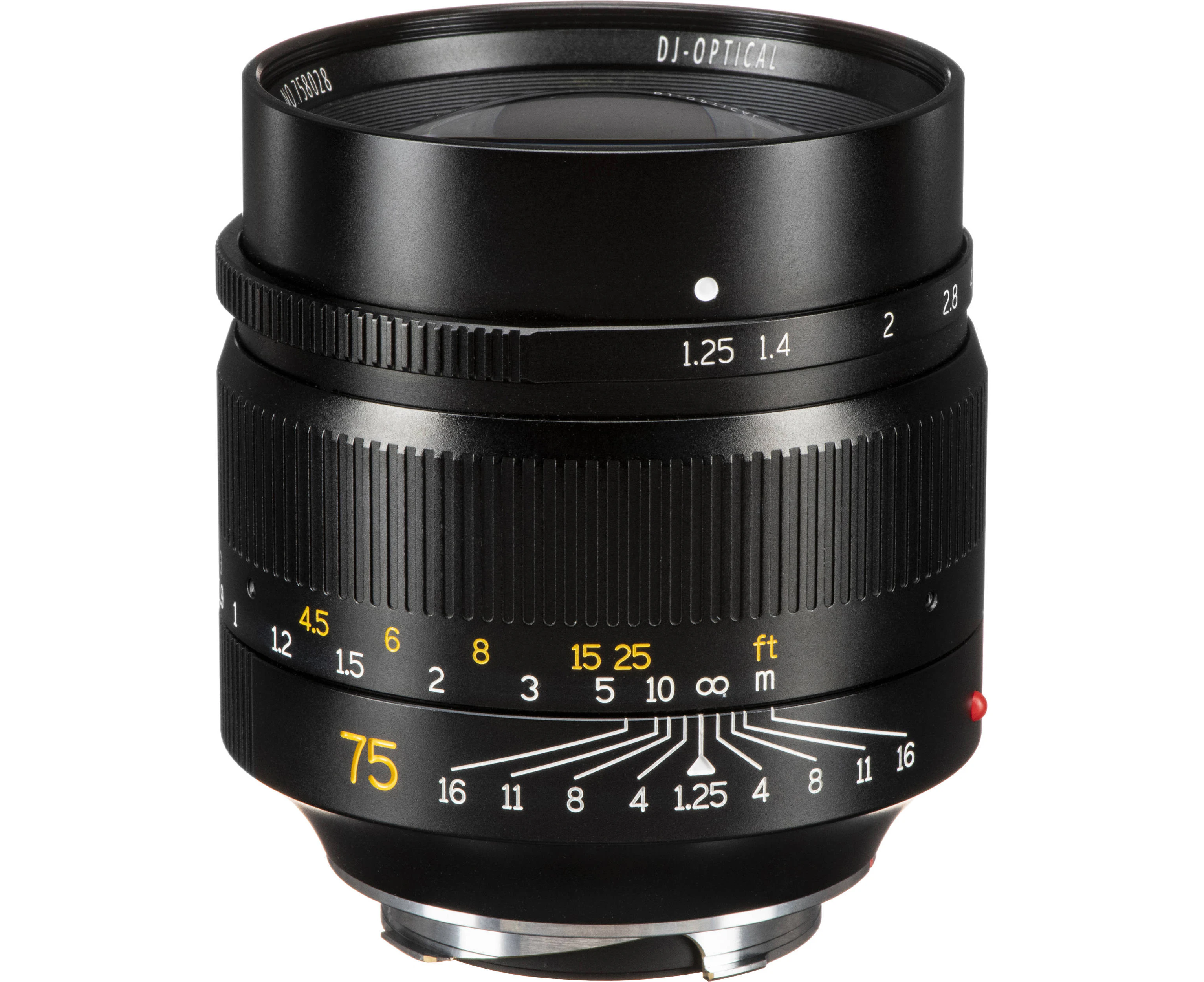 7artisans 75mm f/1.25 to f/16 Lens for Leica M Mount