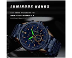 CURREN Men's Luxury Watches Fashion Sporty Wristwatches Male Chronograph Quartz Stainless Steel Clock with Luminous Hands