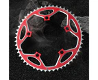 2Pcs/Set 56T-44T Integrated Bicycle Chainwheel High Strength Aluminium Alloy Frosted Surface Metal Chainring for Road Bike-Red