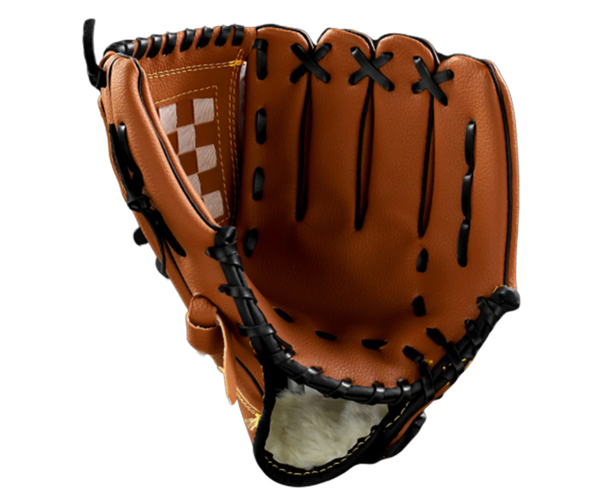 11.5inch Youth Outdoor Baseball Softball Practice Left Hand Protection Gloves Brown