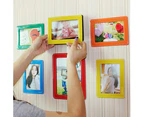 Mini Rectangle Magnetic Fridge Refrigerator Magnet Picture Photo Frame DIY Decor-Light Blue