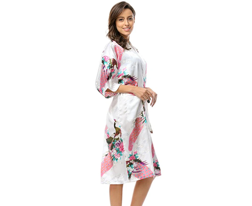 Japanese Inspired Kimono- White - White