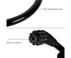 Universal Bicycle Lock High Safety Performance Mountain Bike Password Lock Four-digit Combination Steel Cable Code Cycling Lock Riding Equipment-Black