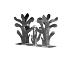 Napkin Holder Tree Shape Decorative Stainless Steel Small Human Tableware Pattern Serviette Rack Table Decor-Black A