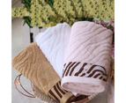 Ultra Absorbent Tiger Pattern Bamboo Fiber Bath Towel Home Washcloth Hand Towel-Coffee