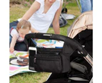 Stroller Organizer with Insulated Cup Holder Detachable Bag