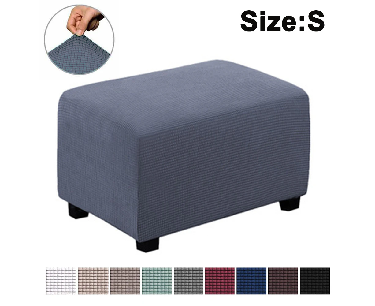 Stretch Ottoman Cover Ottoman Slip Cover Ottoman Protector Storage Ottoman Cover Furniture Protector Soft Rectangle Slip Cover with Elastic Waistband