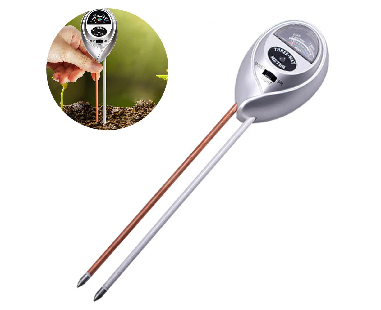 Soil Tester,3-in-1 Soil Test Kit with Moisture,Light and PH Test,Soil Moisture Meter,Great for Garden, Lawn, Farm, Indoor & Outdoor Use