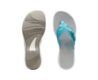 1 Pair Flip Flop Slippers Soft Sole Non-slip Ladies Good Touch Open Toe Slippers Footwear - Blue