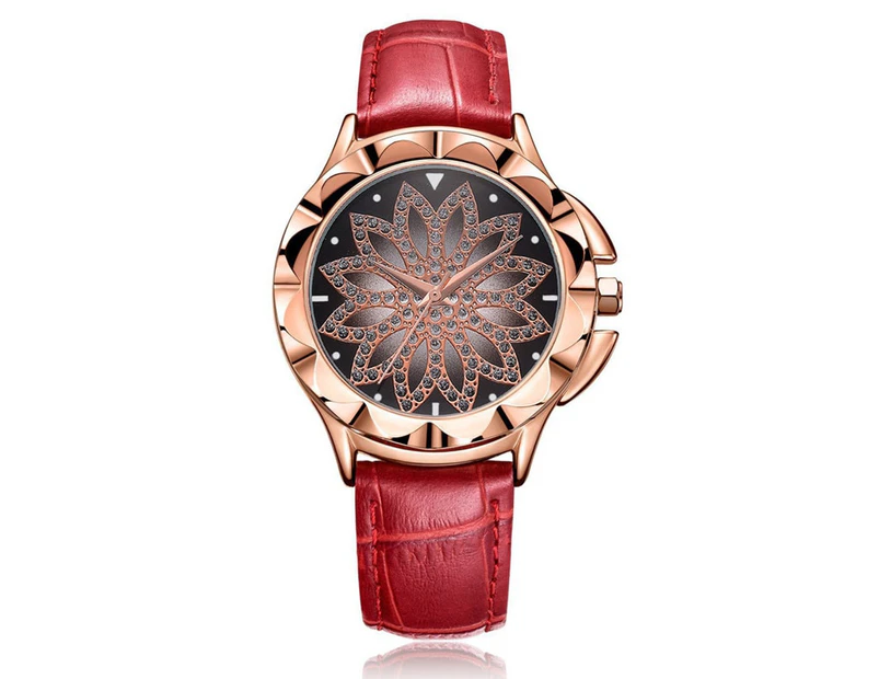 Luxury Rose Gold Steel Watch Women Flower Rhinestone Wrist Watches Quartz Fashion Ladies Watch reloj mujer relogio feminino