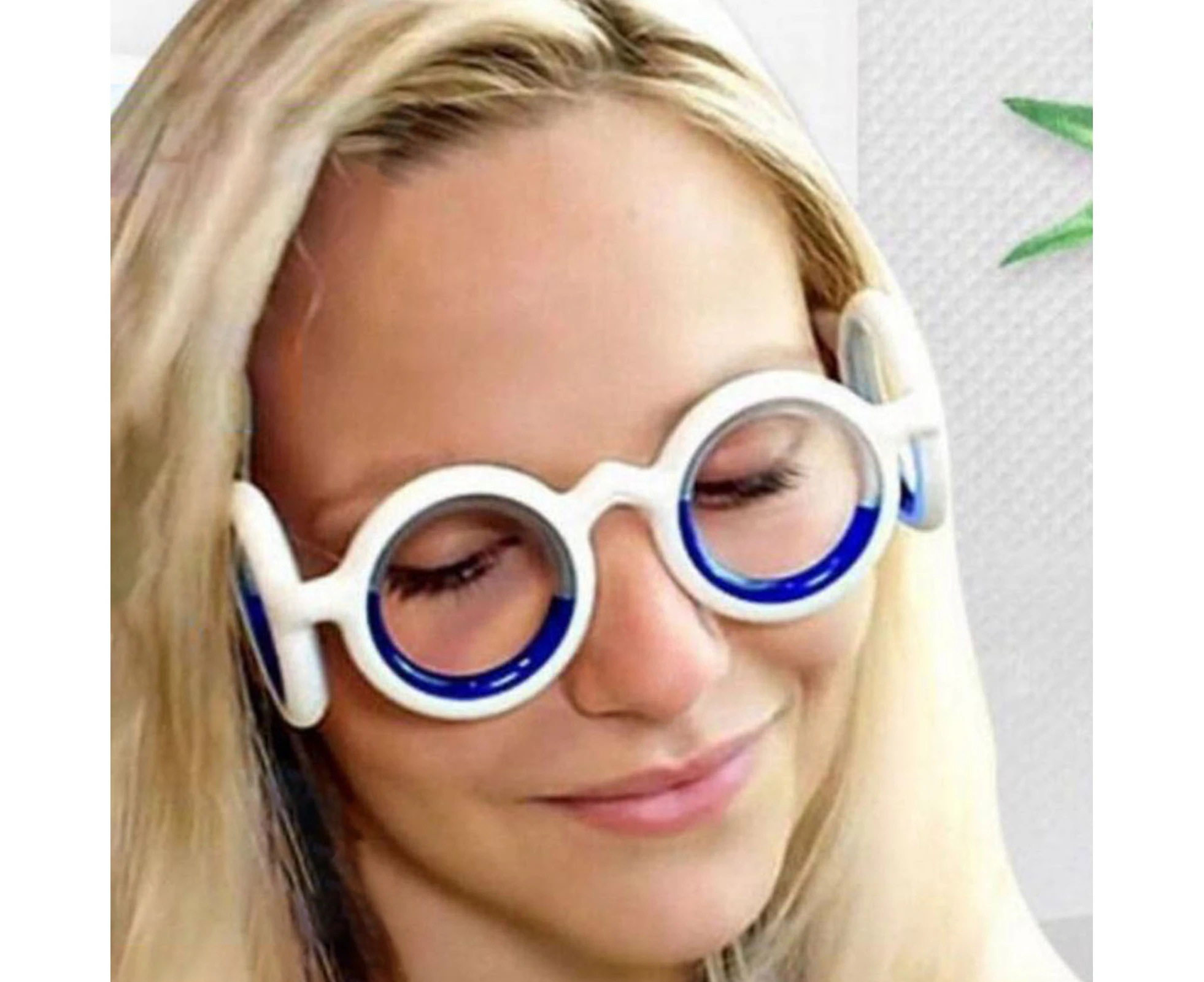 Anti-Motion Sickness Glasses No Lens Liquid Anti-slip Ultra-light Anti-Carsickness Adults Kids Nausea Relief Eyeglasses for Gaming-White