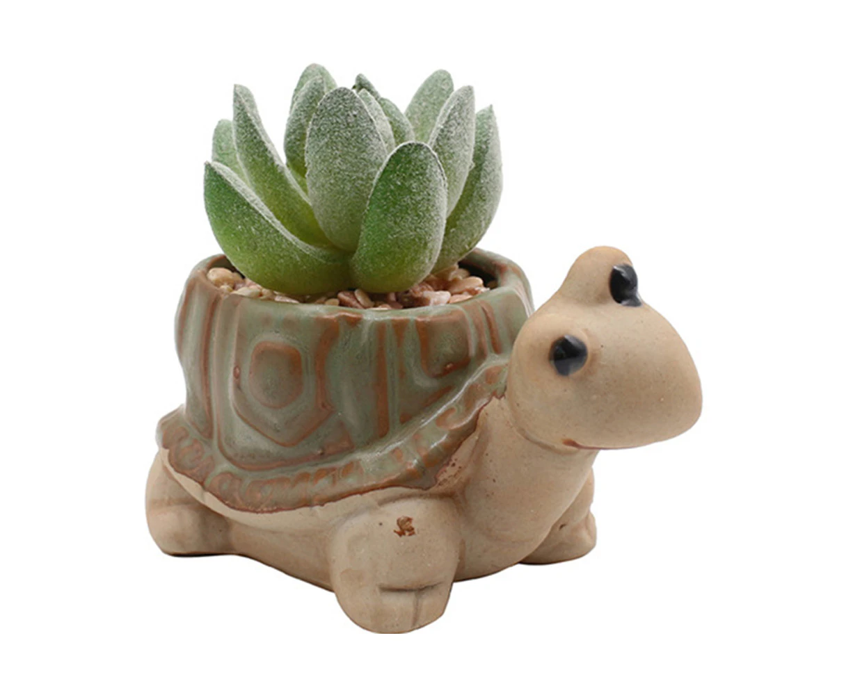 Animal Succulent Plant Pots - Small Turtle Pots, Mini Floral Plant Containers Animal Decor