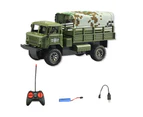 Truck Toy LED Light Remote Control Quickly Move Truck Remote Control Army Toys for Kids Army Green