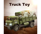 Truck Toy LED Light Remote Control Quickly Move Truck Remote Control Army Toys for Kids Army Green