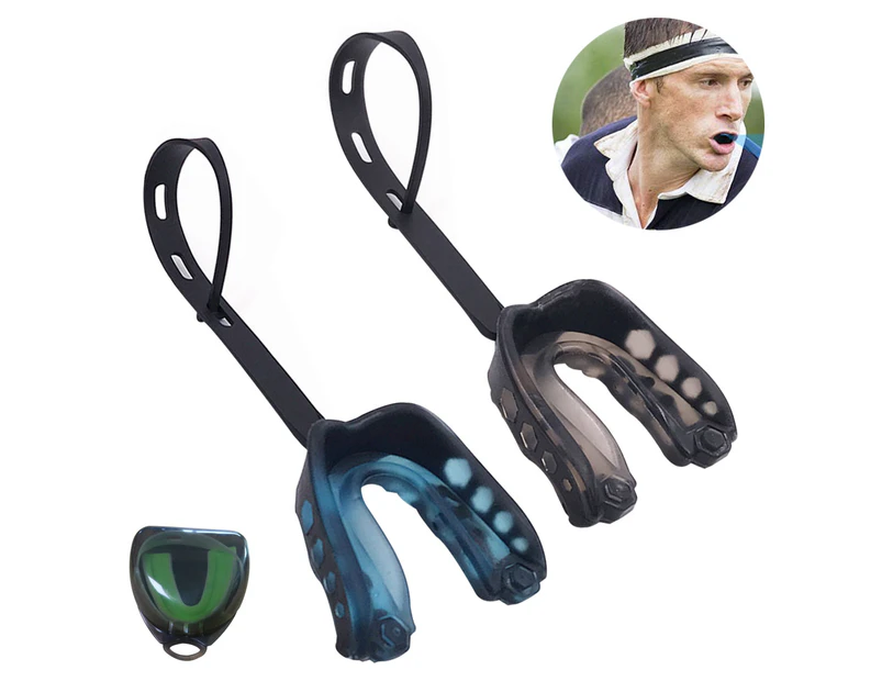 Mouth Guard Football Mouth Guard, 2-Pack Mouth Guard Sports Youth Mouth Guard Football Mouthguard with Strap