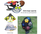 Mesh Bag Ball Thicker Large Capacity Drawstring Sport Equipment Basketball Soccer Sports Mesh Storage Bag for Kids-Black