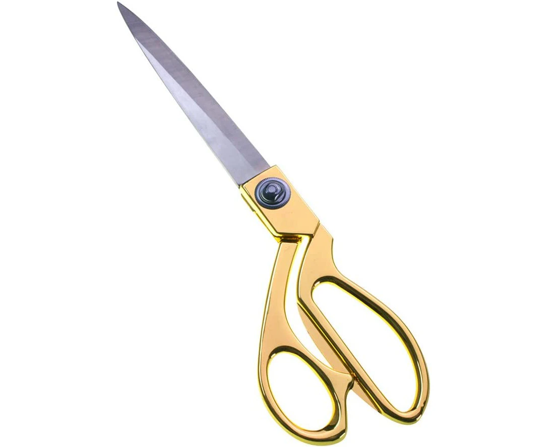 10.5'' Gold Fabric Scissors Stainless Steel sharp Tailor Scissors clothing scissor Professional Heavy Duty Dressmaking Shears Sewing Tailor