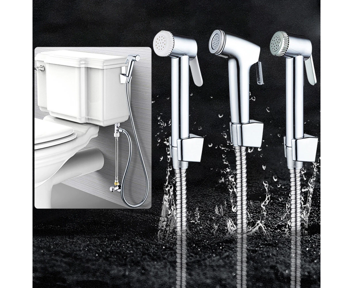 Toilet Handheld Bidet Spray Shattaf Kit Sprayer Shower Hose Rack Jet Hygiene Set