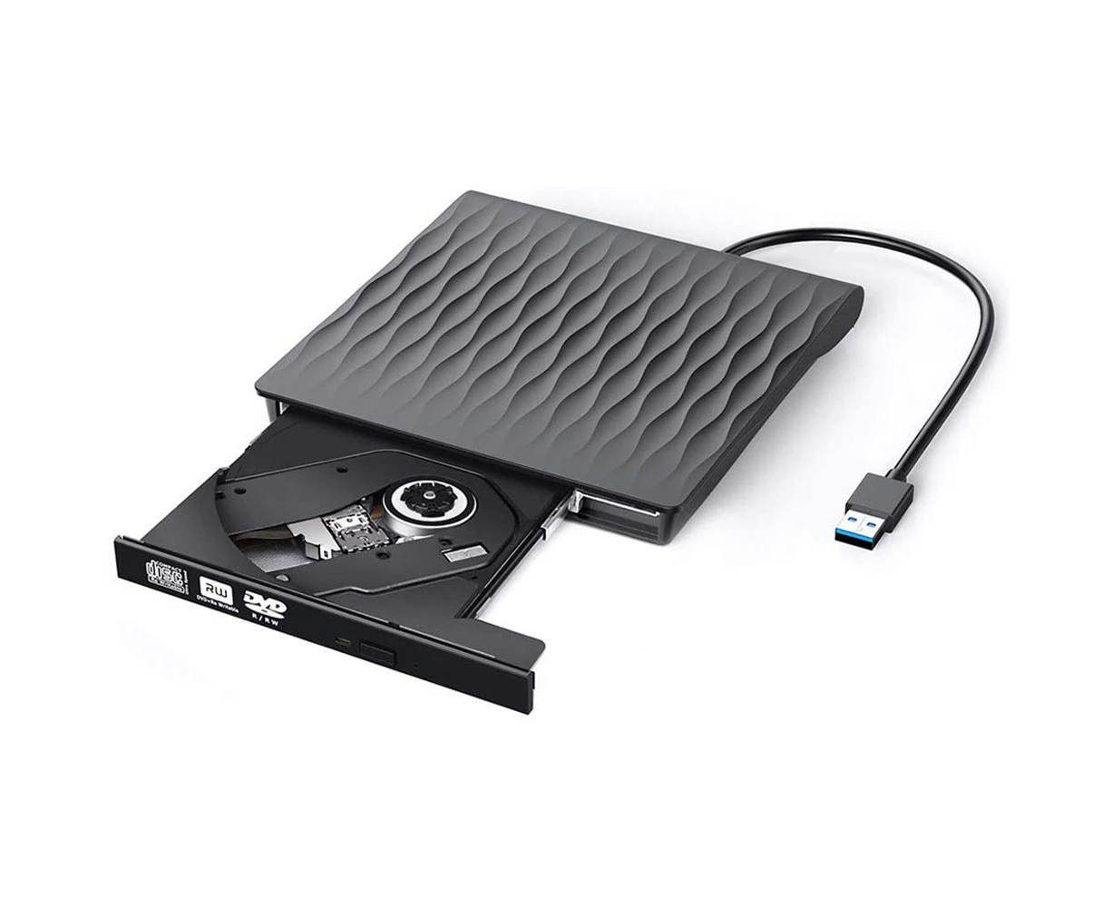 USB 3.0 Portable Drive External DVD CD Drive DVD/CD Writer Reader Burner for Laptop Desktop PC Windows Linux OS Apple Mac