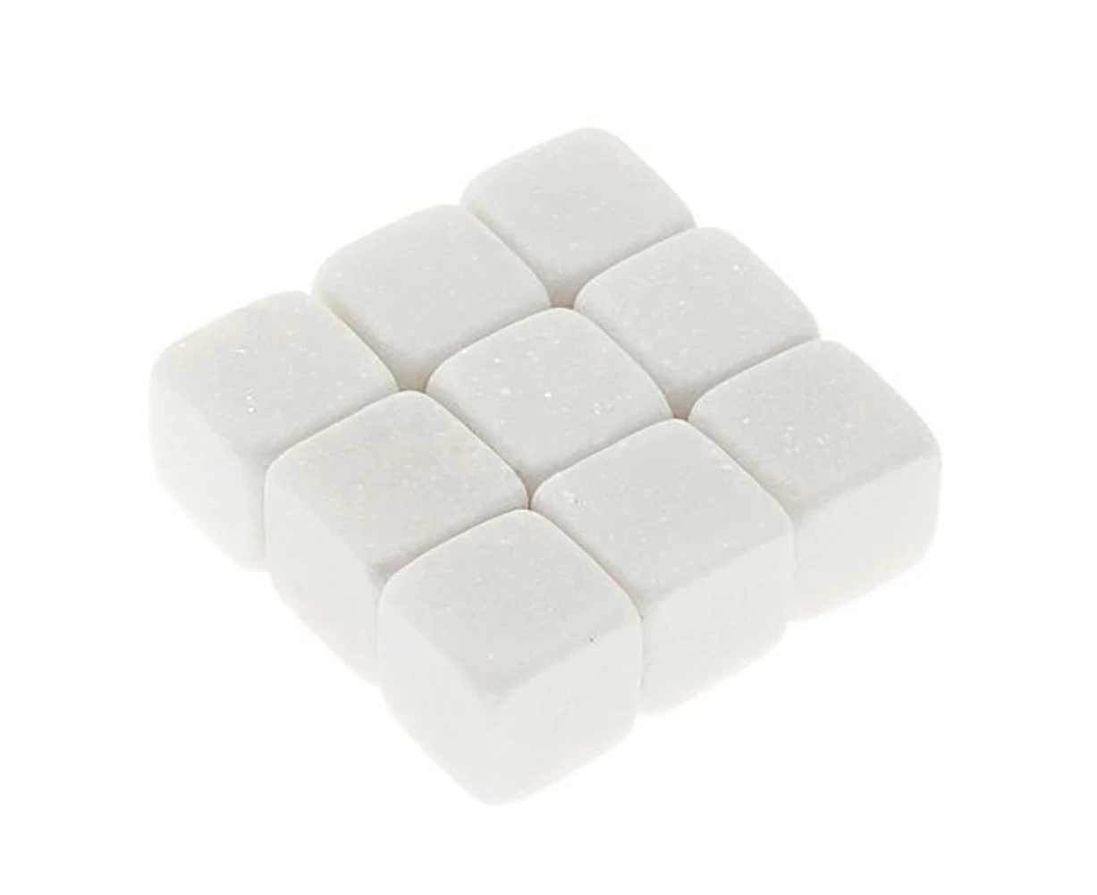 9Pcs Wine Ice Cube Whisky Stone Drinks Cooling Cooler Bar Club Restaurant Tool-White