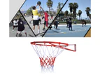 1Set 45cm Portable Wall Mounted Basketball Hoop Goals Rim and Net for Indoor Outdoor Use-45cm