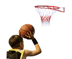 1Set 45cm Portable Wall Mounted Basketball Hoop Goals Rim and Net for Indoor Outdoor Use-45cm