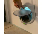 Pet Door Lockable Easy to Install ABS Cat Safety Door for Cat House-White