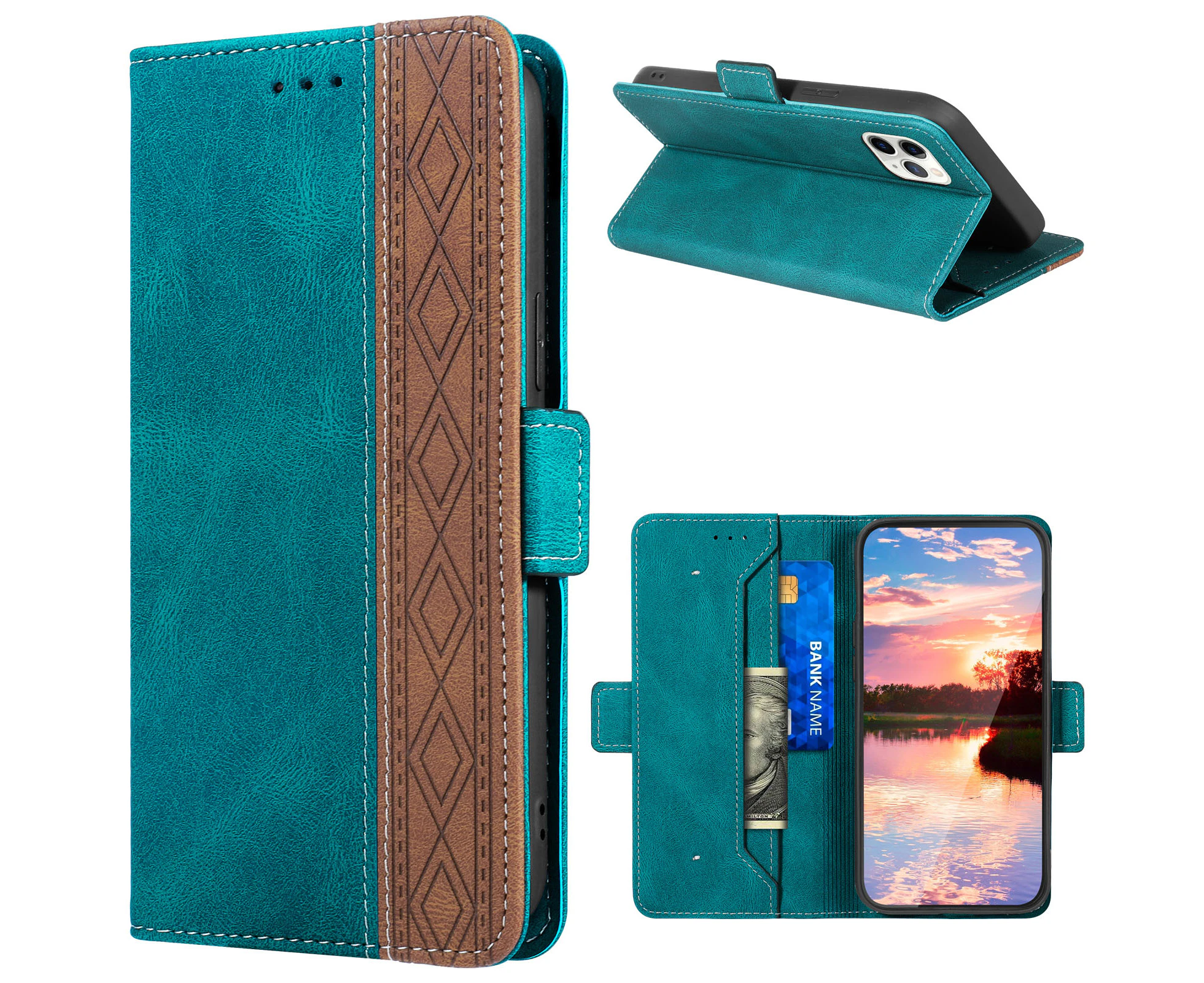 RXZT iPhone 11 Pro Max Case Wallet - Green