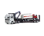 Truck Model Multiple Designs Pull-back Style 1/50 Scale Trailer Garbage Truck Sanitation Car Model for Child White