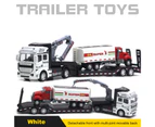 Truck Model Multiple Designs Pull-back Style 1/50 Scale Trailer Garbage Truck Sanitation Car Model for Child White