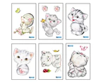 Removable Cute Cats Bathroom Toilet Lid Sticker Waterproof Restroom Decal Decor-ZY980E