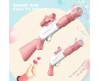 Rifle Bubble Gun Bubbles Machine Blower Outdoor Party Summer Toy - Short Pink