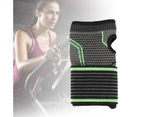 Mumian Green Stripe Fitness Wrist-guards Pressure Belt Ergonomic Design Hook and Loop Closure Wrist-guard for Running