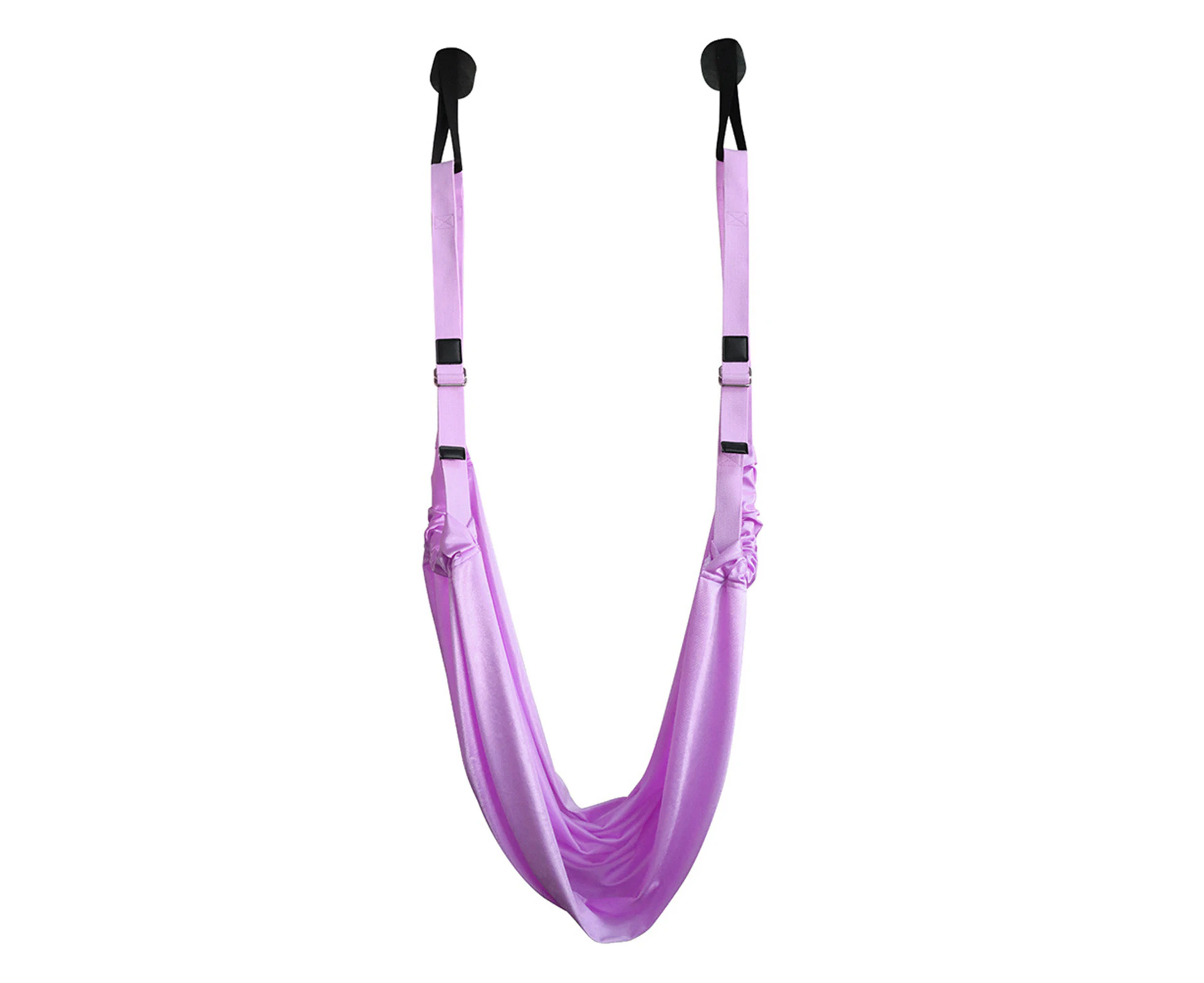 1 Set Nylon Waist Stretch Strap Breathable Punch Free Strong Load Bearing Aerial Yoga Rope for Gym Purple