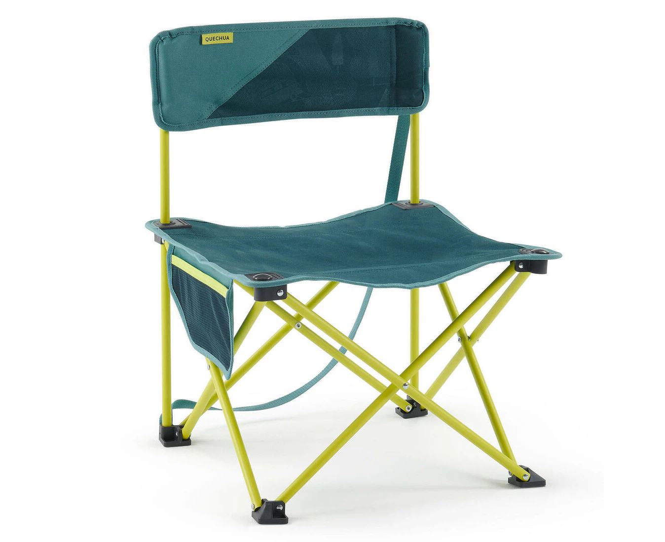 DECATHLON QUECHUA Low Folding Camping Chair - MH100 - Dark Petrol Blue