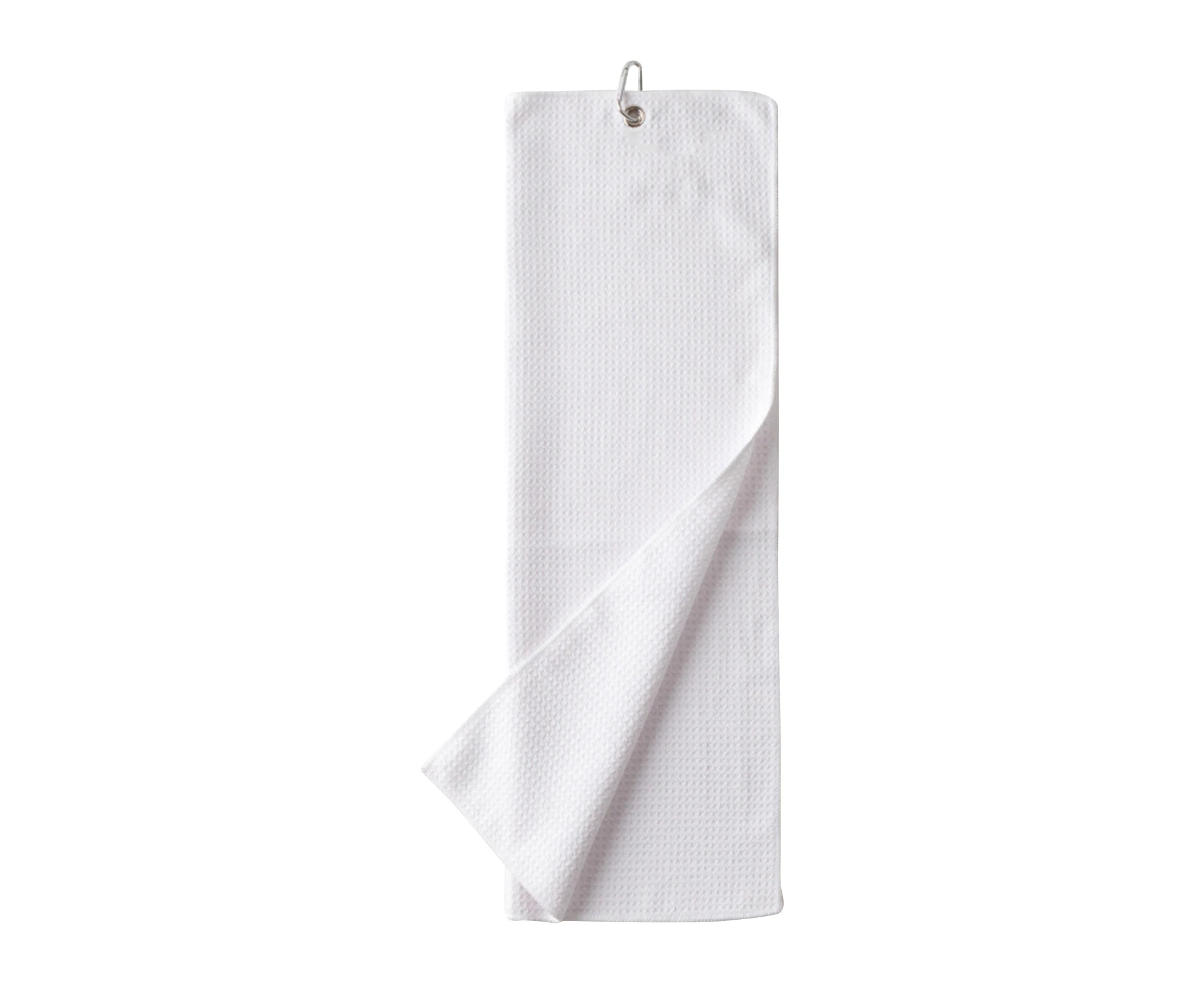 Golf Club Towel Anti-pilling Quickly Drying Accessory Waffle Pattern Golf Towel for Golf Training-White