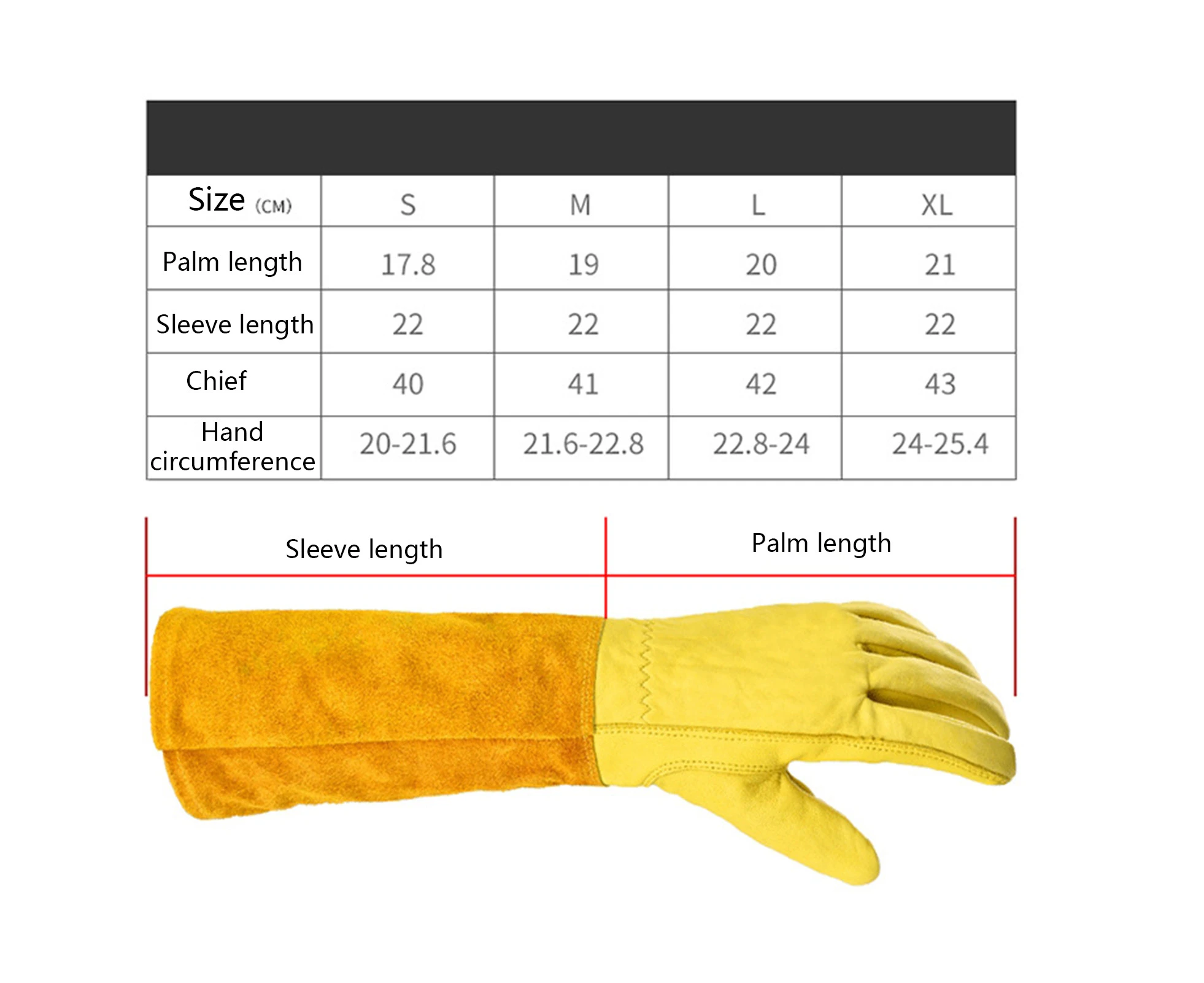 1 Pair Reusable Gardening Gloves Stab-resistant Faux Leather Proof Pruning Protection Long Glove for Planting-Yellow