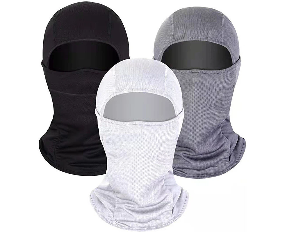 Winmax 3Pcs Balaclava Face Mask UV Protection for Men Women Sun Hood Lightweight Ski Riding-MixColor