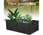 5Pcs Rectangle Thick Felt Tomato Vegetable Grow Bag Garden Planter Pot Container-Blue