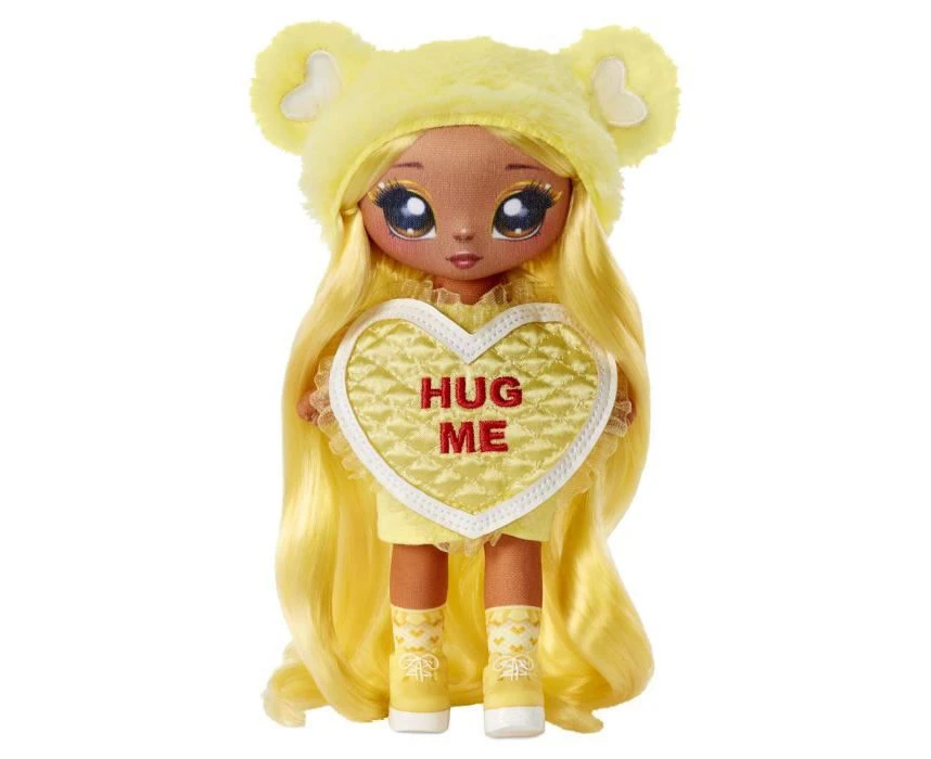 Na! Na! Na! Surprise Sweetest Series Heart-MARIA BUTTERCUP - Yellow Outfit Model Doll with Blonde Hair, 1 Heart Shaped Dress & 1 Brush - Collectible, Age 5