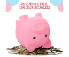 2 Pieces Cute Piggy Bank Cute Plastic Pig Money Bank Adults Unbreakable Piggy Bank Pig Money Box Coin Bank Plastic Saving Coin Box for Boys Girls Kids