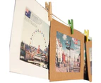 DIY Photo Paper Wall Picture Hanging Album Stand Clips Rope 10 Pcs Picture Frame
