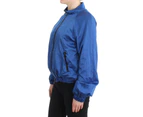 GF Ferre Blue Bomber Jacket Coat Blazer Short Nylon