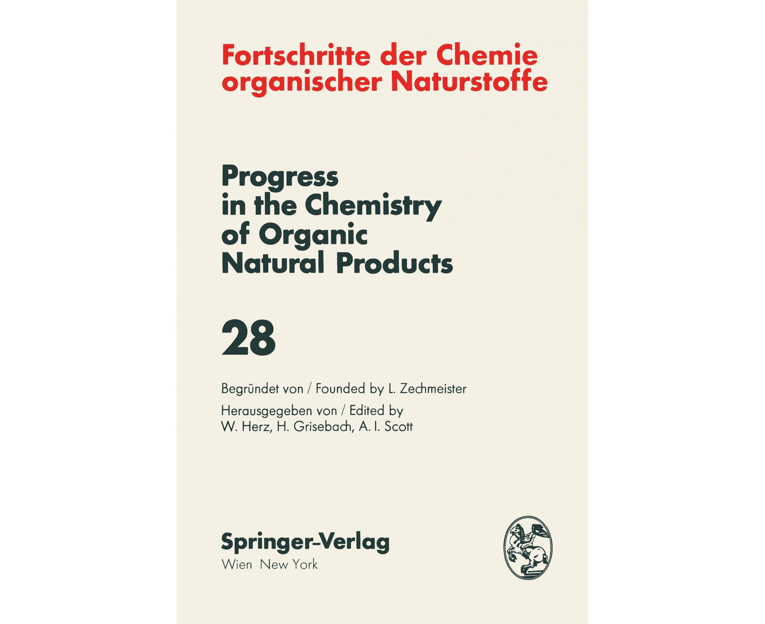 Fortschritte Der Chemie Organischer Naturstoffe / Progress in the Chemistry of Organic Natural Products (Fortschritte der Chemie Organischer Naturstoffe /